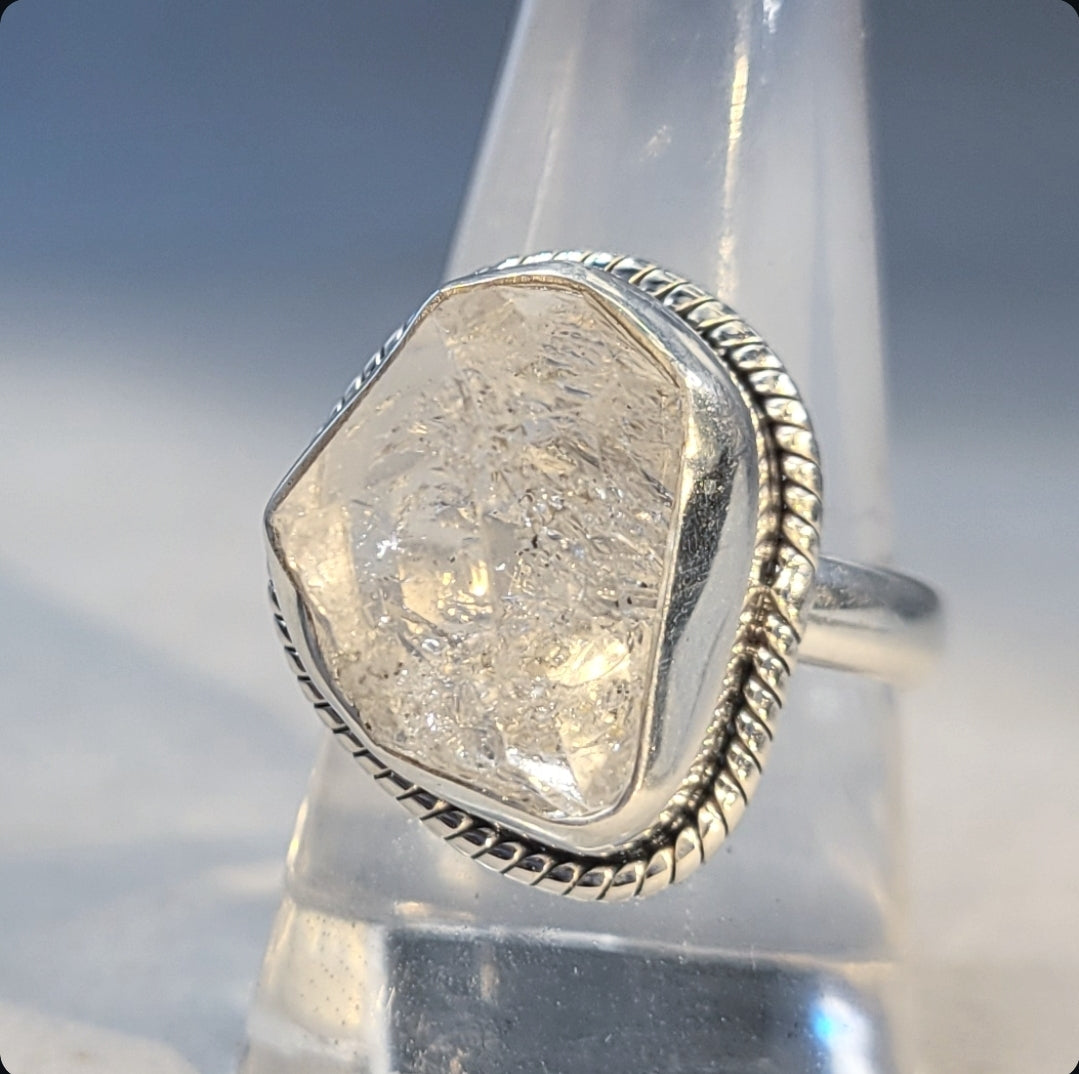 Herkimer Diamond Sterling Silver Ring
