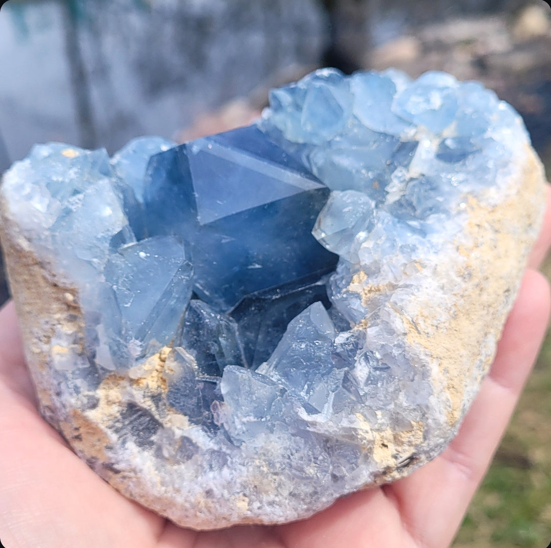 Deep Blue Celestite Specimen