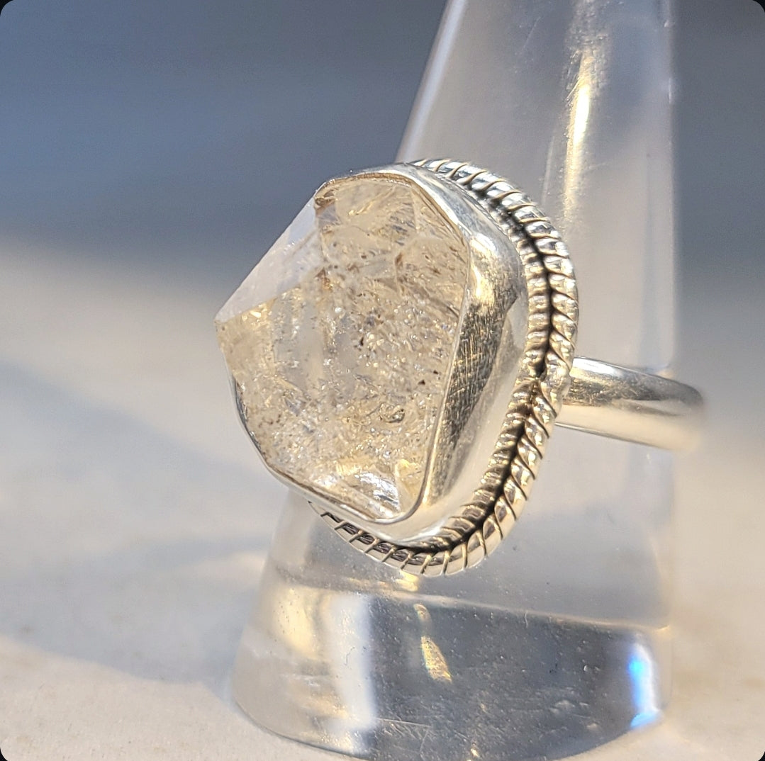 Herkimer Diamond Sterling Silver Ring