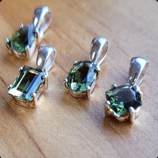 Faceted Moldavite Pendant