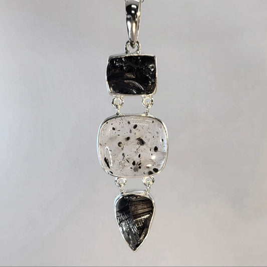 Sagnetic Quartz and Shungite Pendant