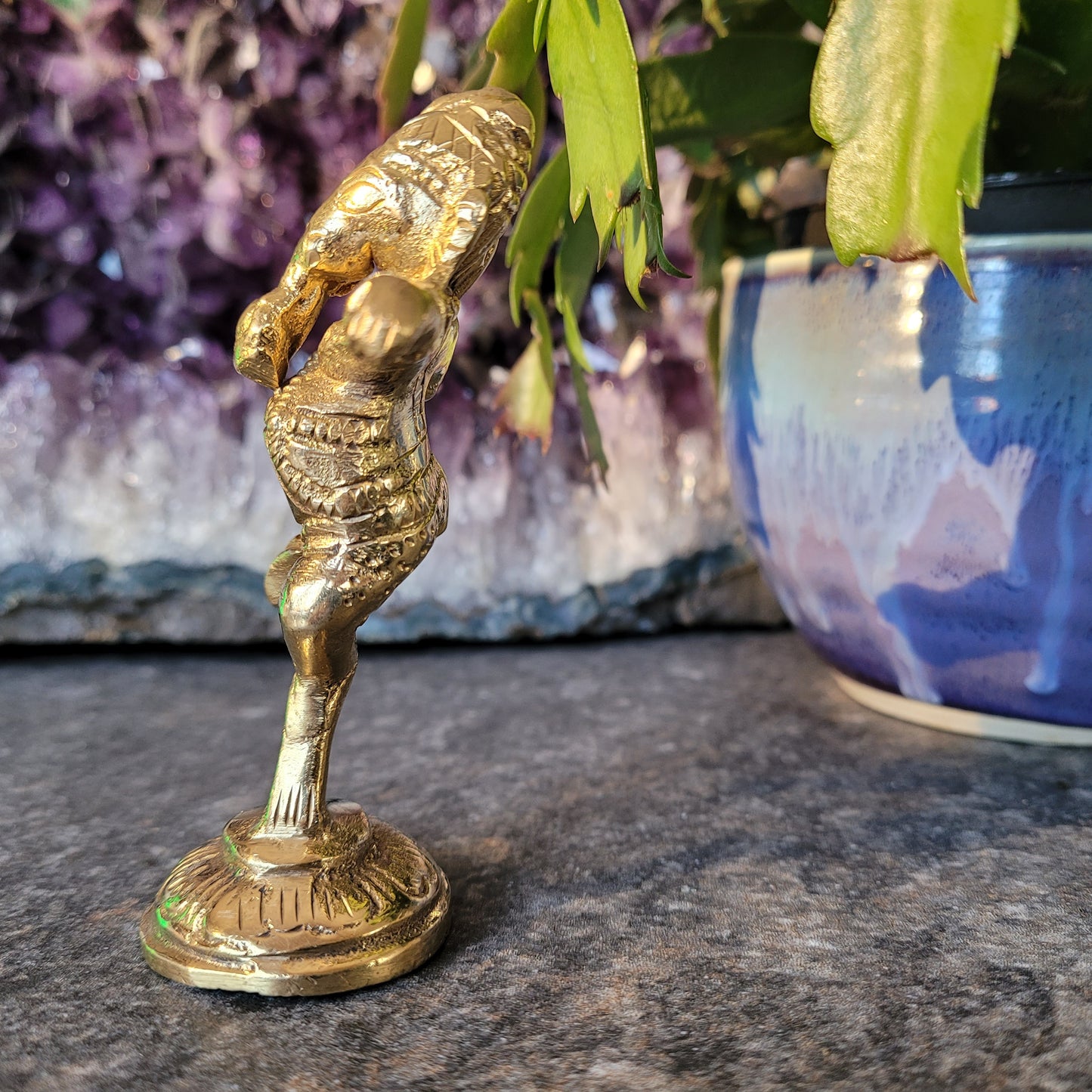 Dancing Ganesh brass statue