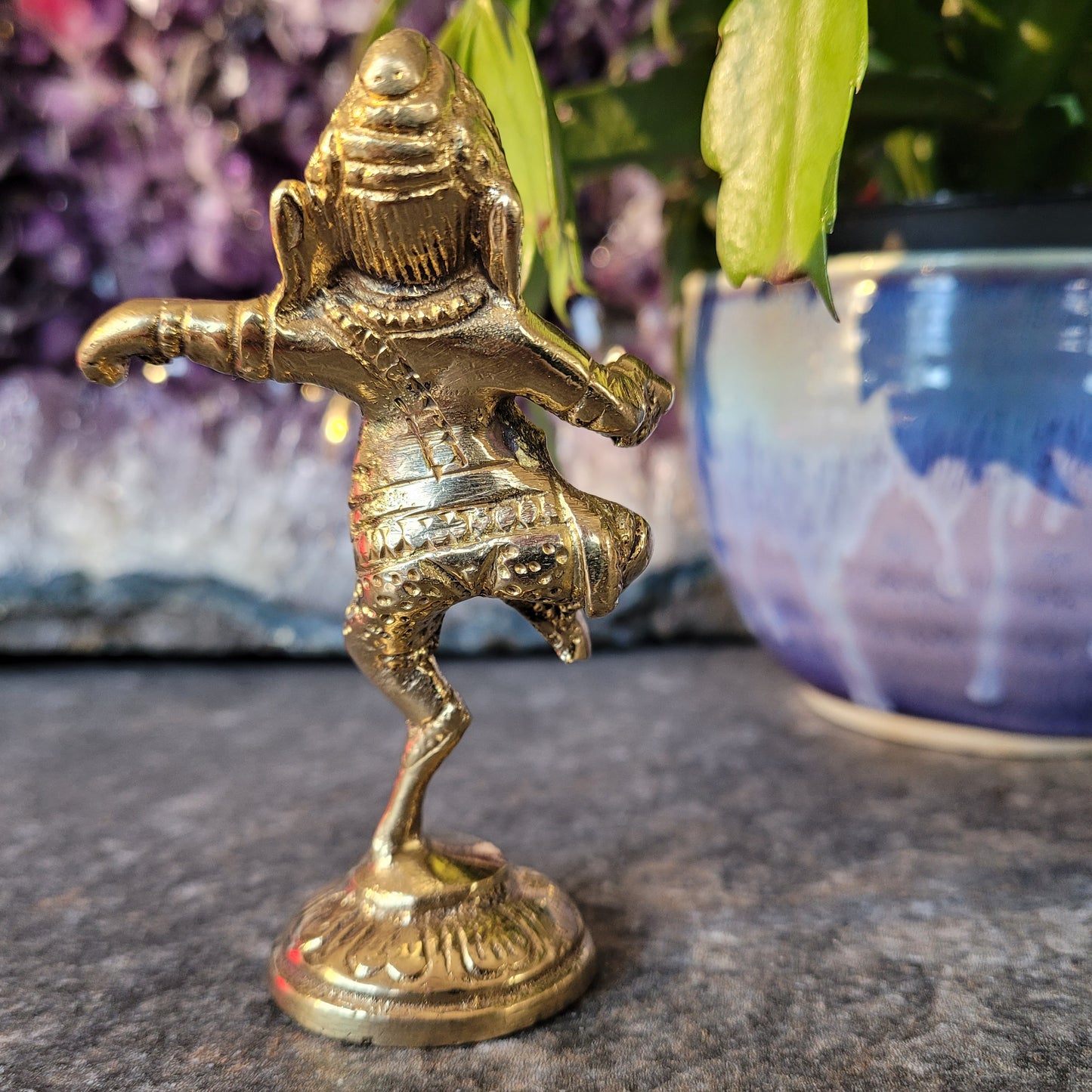 Dancing Ganesh brass statue