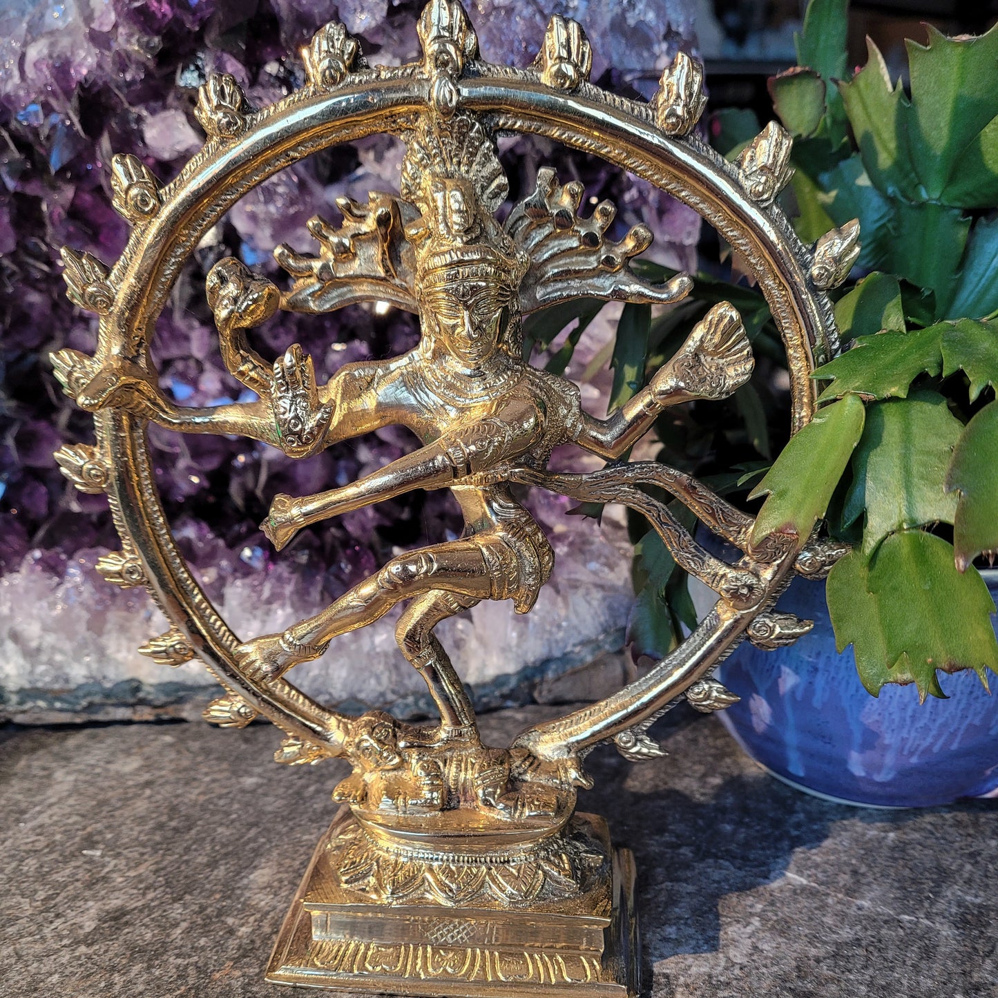Large Nataraja brass statue