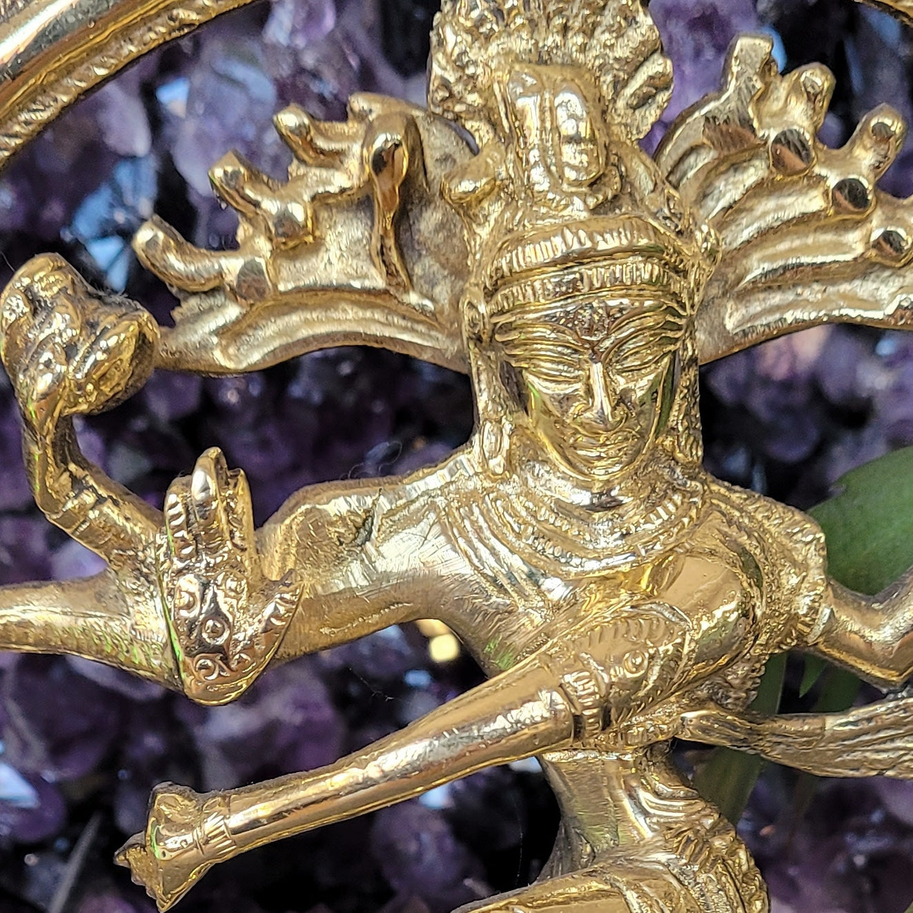 Large Nataraja brass statue