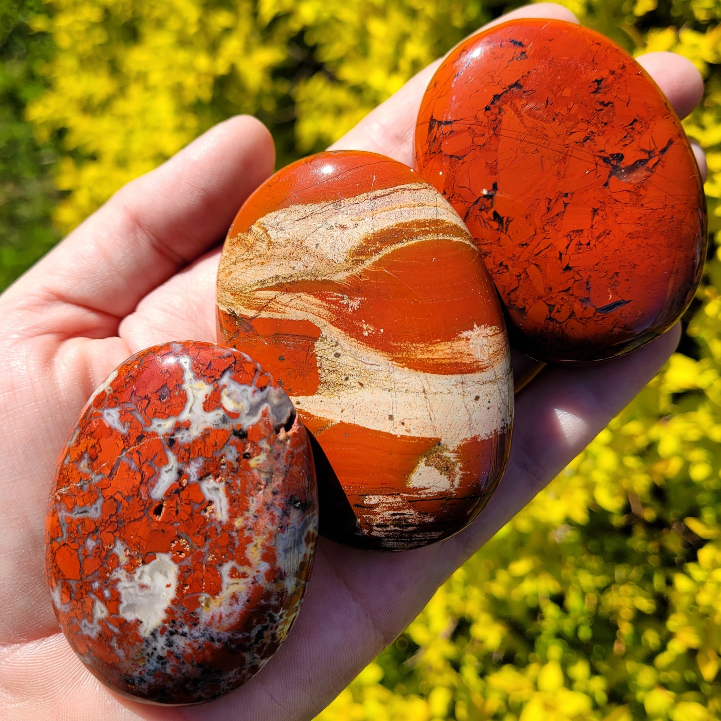 Red Jasper Palm stone