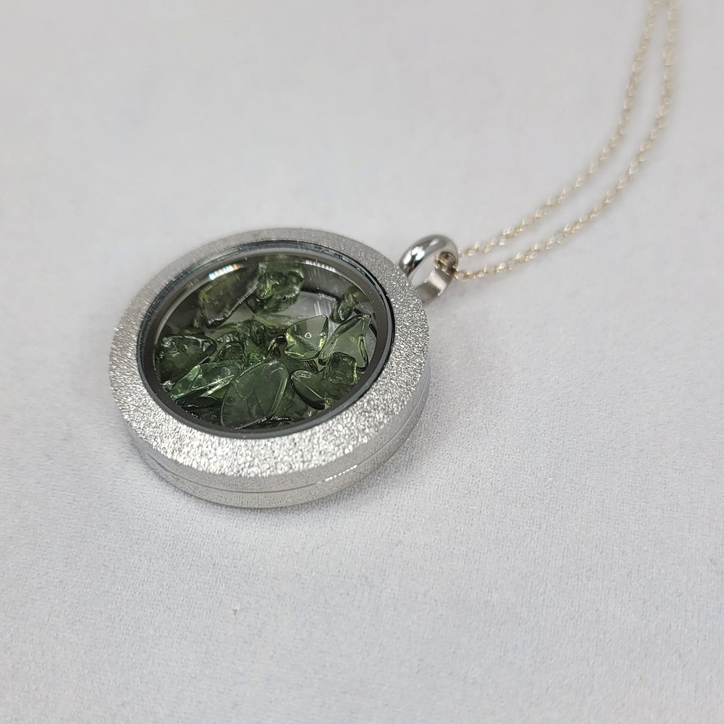Reverseable Moldavite Pendant