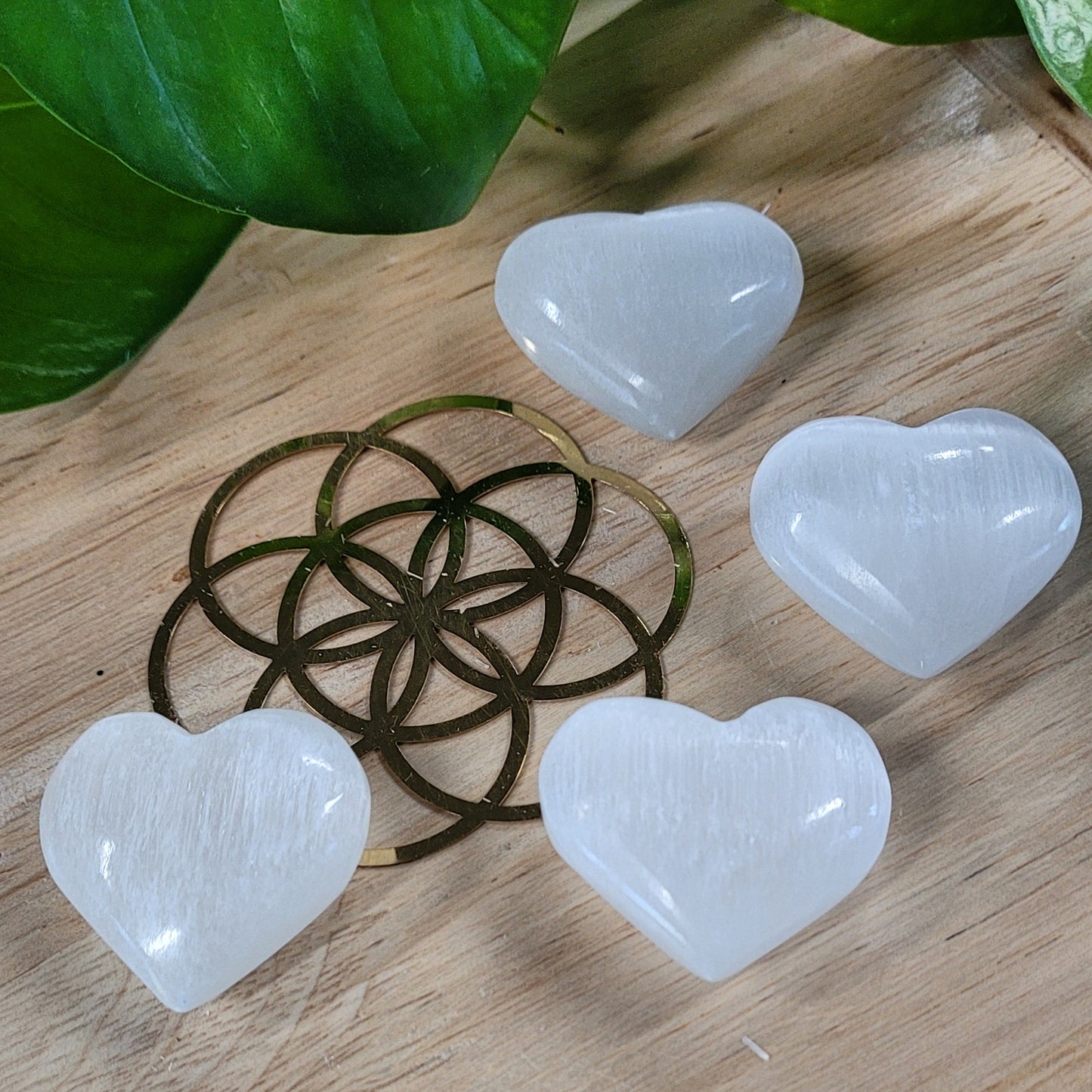Selenite Hearts
