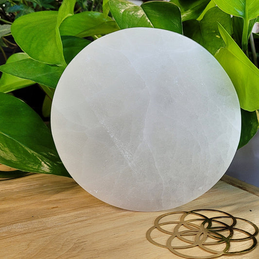 Round Selenite Tile