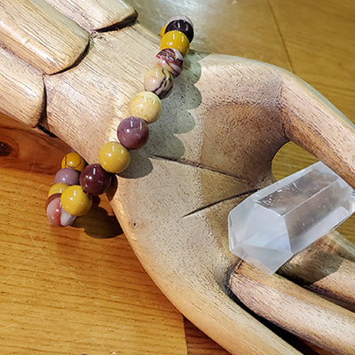 Mookaite Stretchy Beaded Bracelet