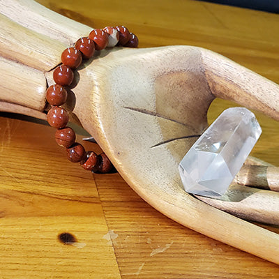 Red Jasper Stretchy Beaded Bracelet